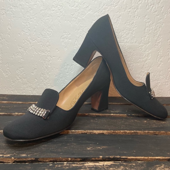 Vintage Thayer McNeil Women Heels Rhinestone 7B - Picture 2 of 16